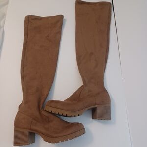Time And Tru Lug Heel Over The Knee Boots Sz 11
